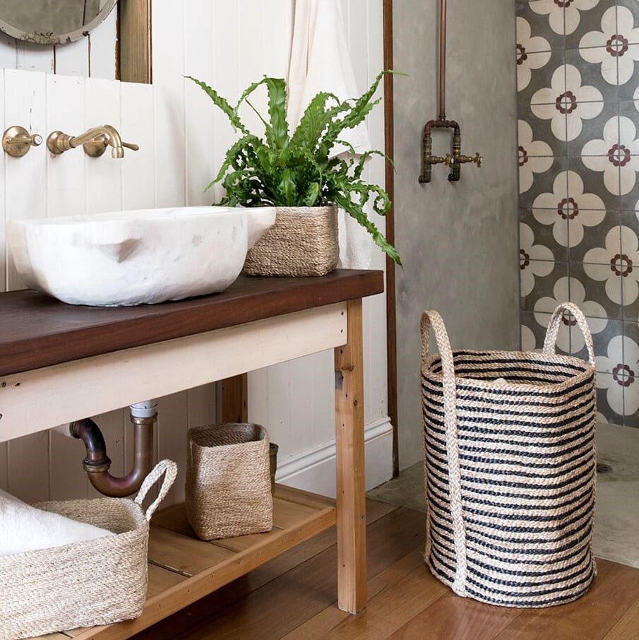 Jute Kurv Stripe - Bilde 2