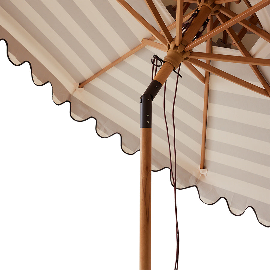 Parasoll Striped patio stracciatella