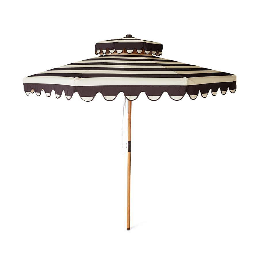 Striped patio umbrella stracciatella - Hovedbilde