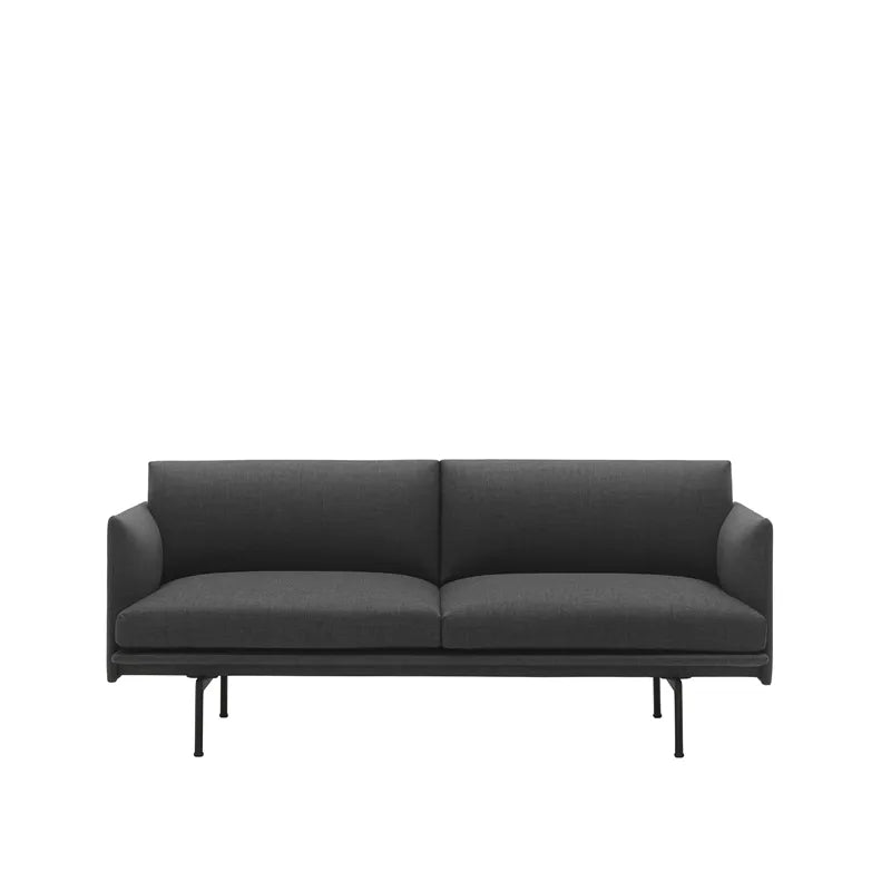 Outline Sofa 2 seter Stoff/Aluminum base