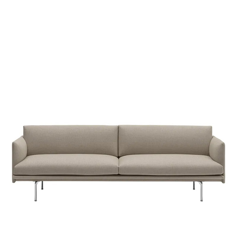 Outline Sofa 3 seter Stoff/Aluminum base