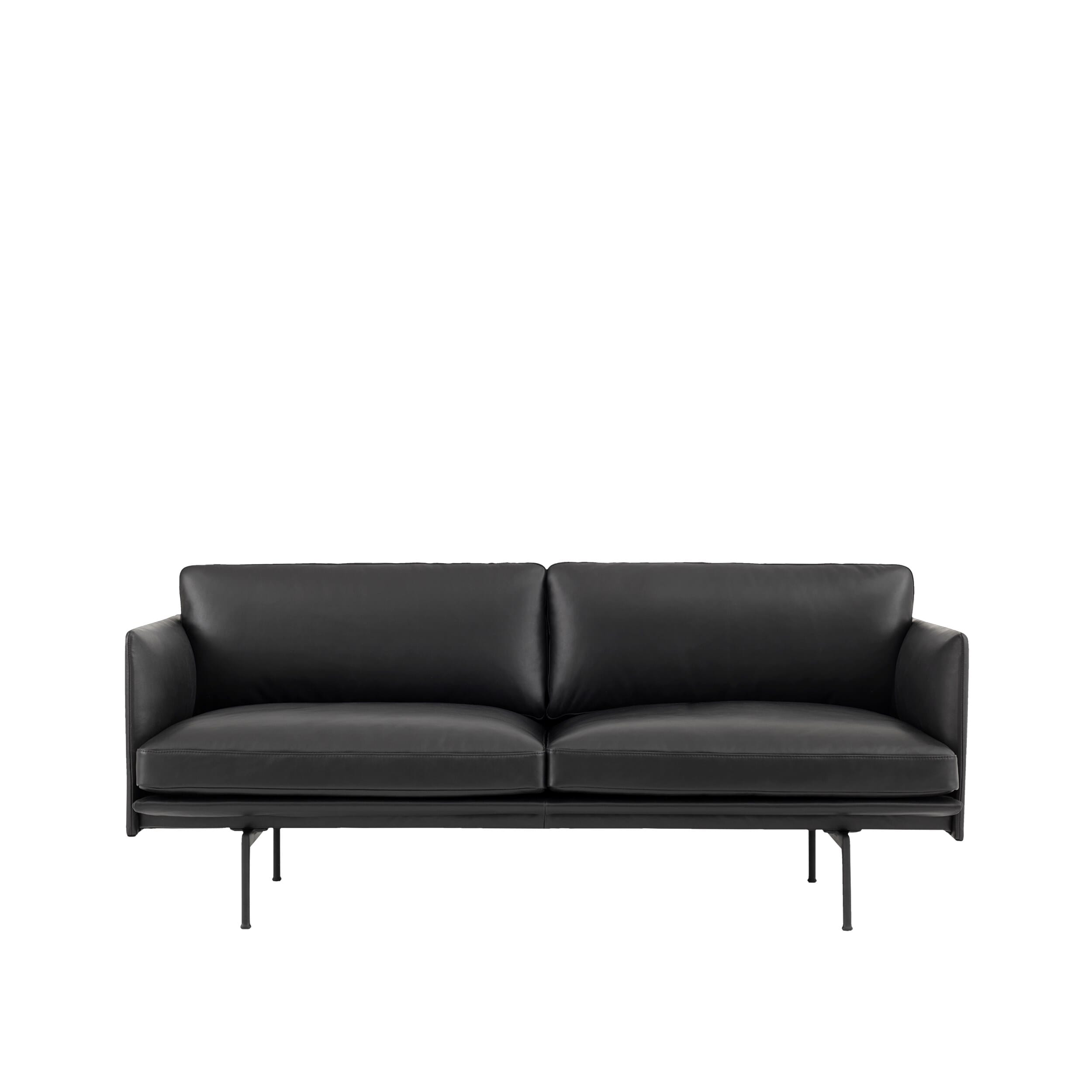 Outline Sofa 2 seter Skinn/Svart base - Bilde 6
