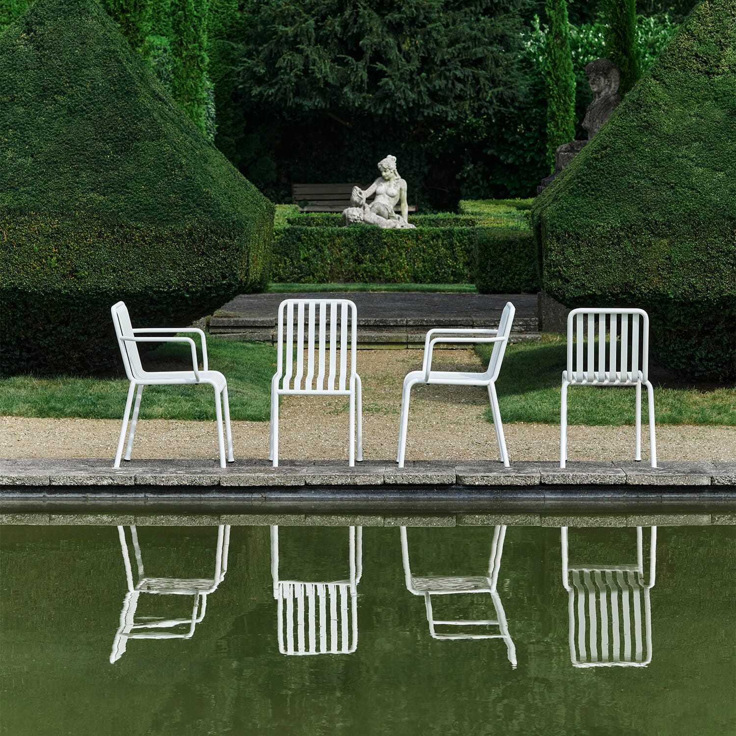 Palissade Dining Bench w. armrest Cream White - Bilde 8