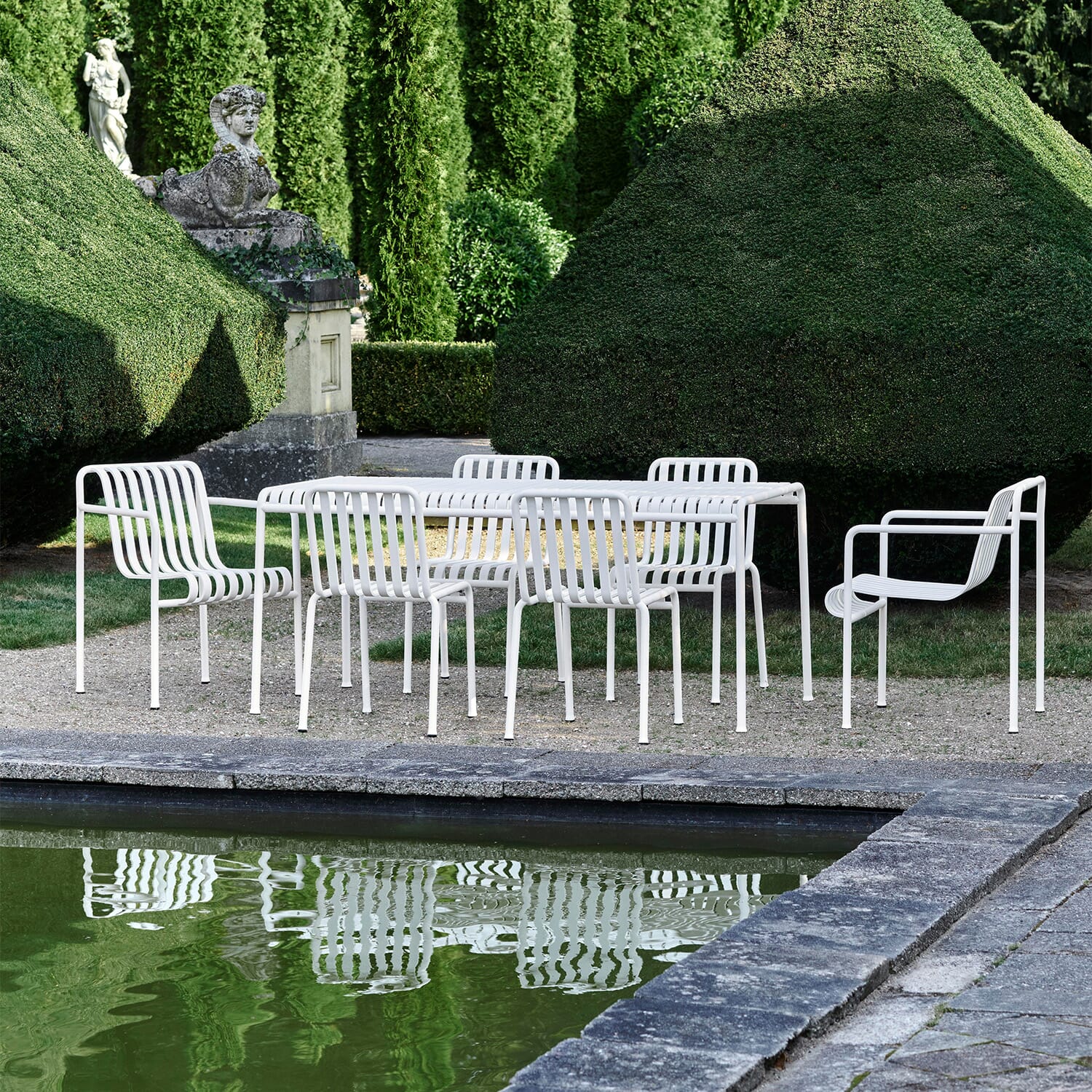 Palissade Dining Bench w. armrest Cream White - Bilde 2