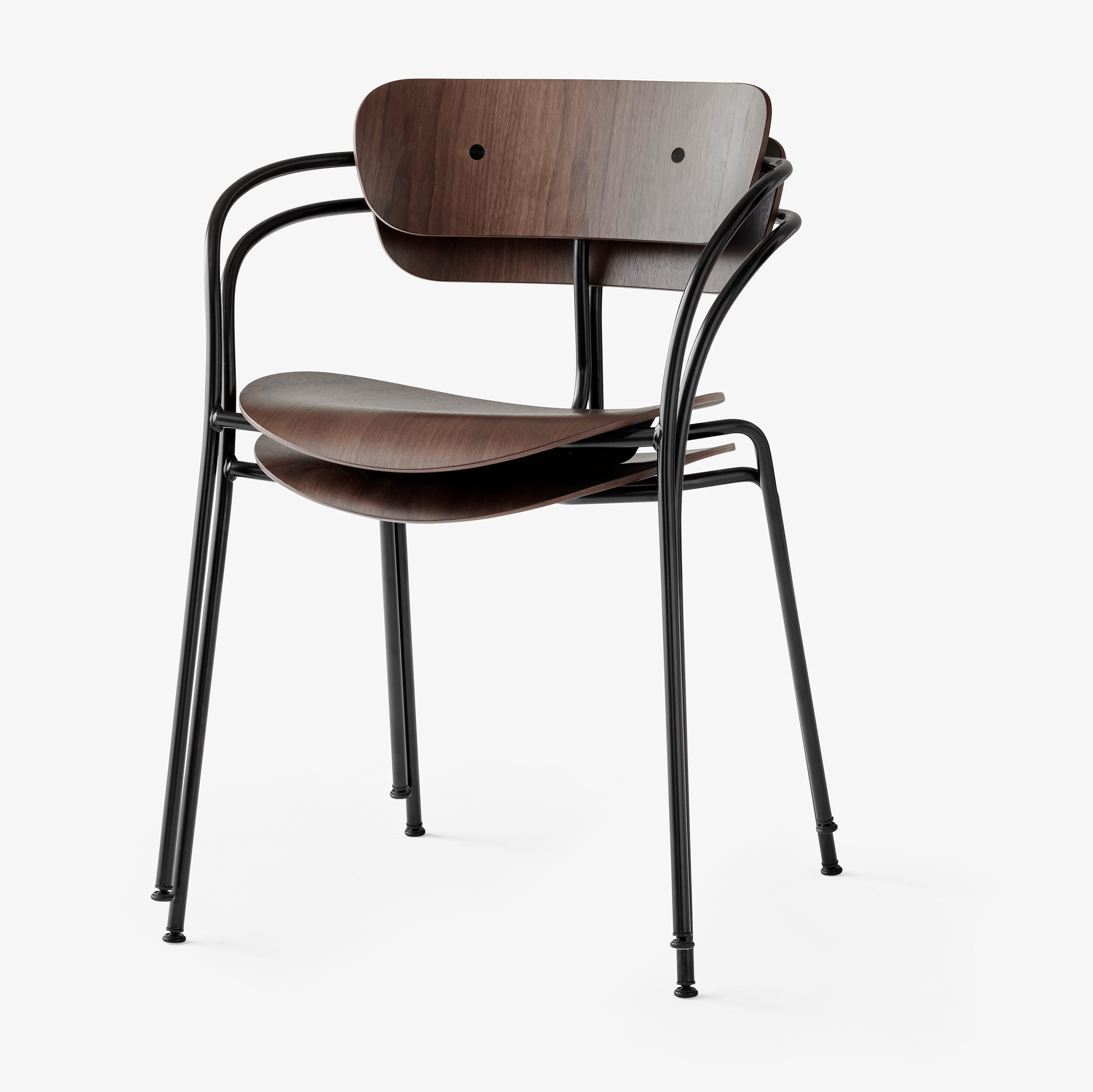 Pavilion Stol AV2 med armlene Valnøtt/Svart - Bilde 4