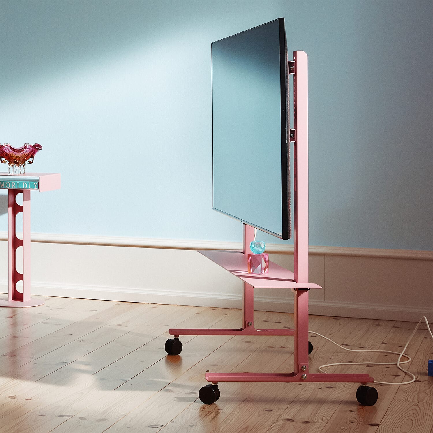 Hylle til TV Stativ Dusty Rose - Bilde 2