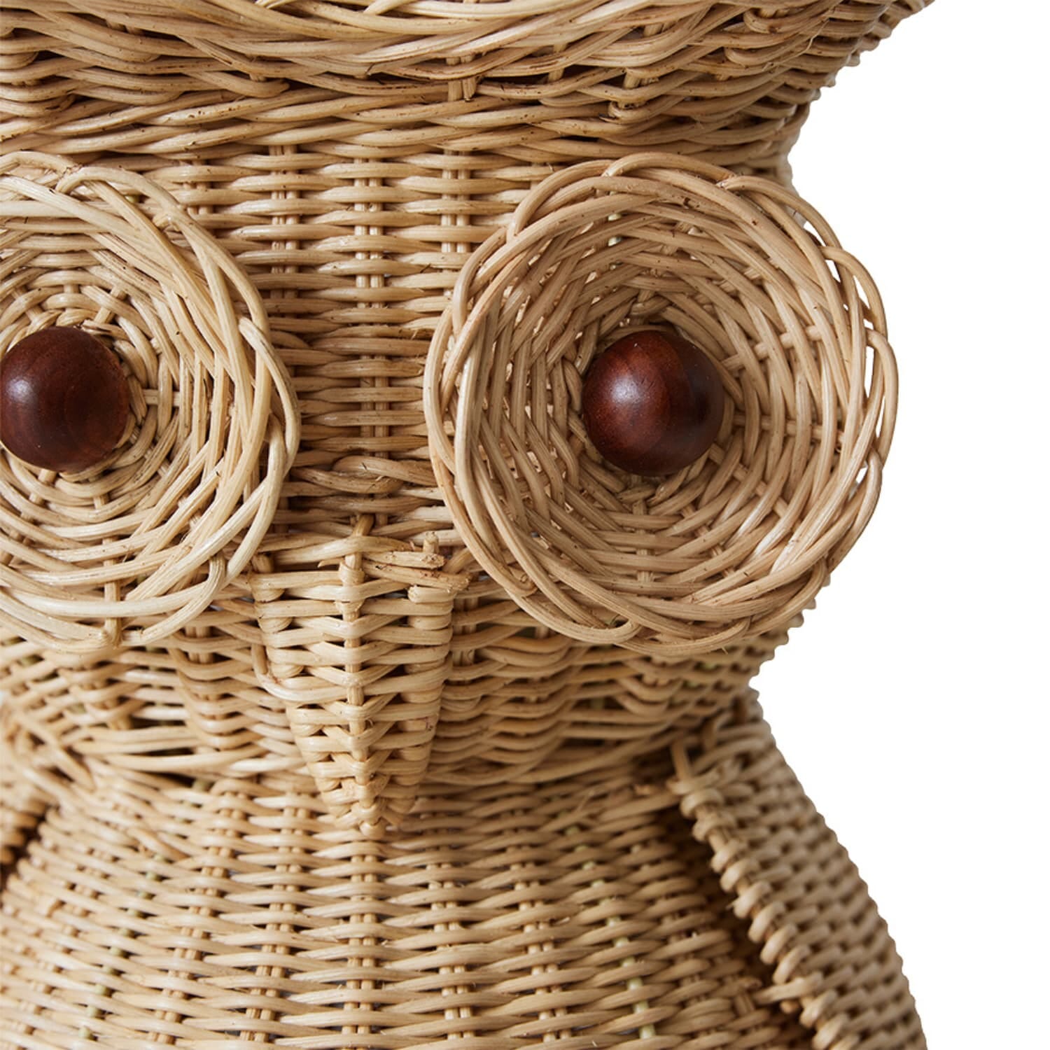 Rattan owl side table - Bilde 4
