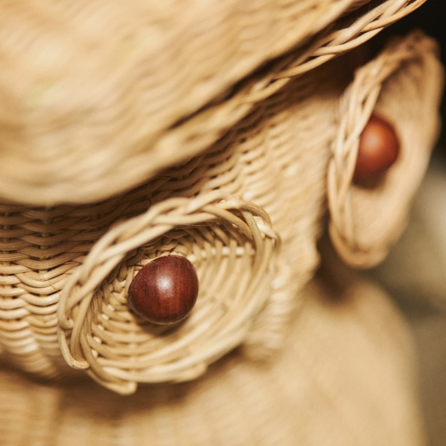 Rattan owl side table - Bilde 5