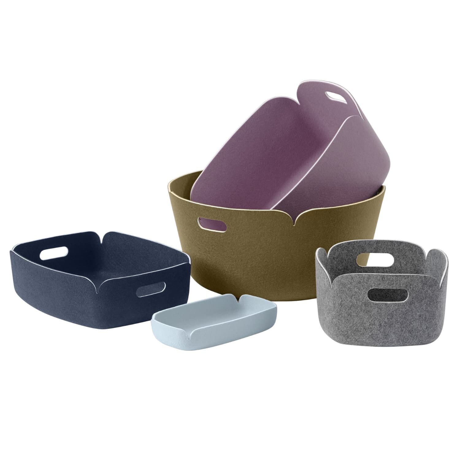 Restore Basket Round Black Mélange