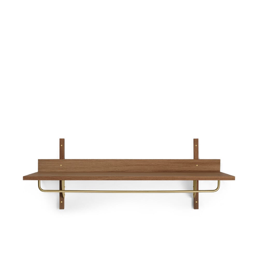 Hattehylle Sector Smoked Oak/Brass - Hovedbilde