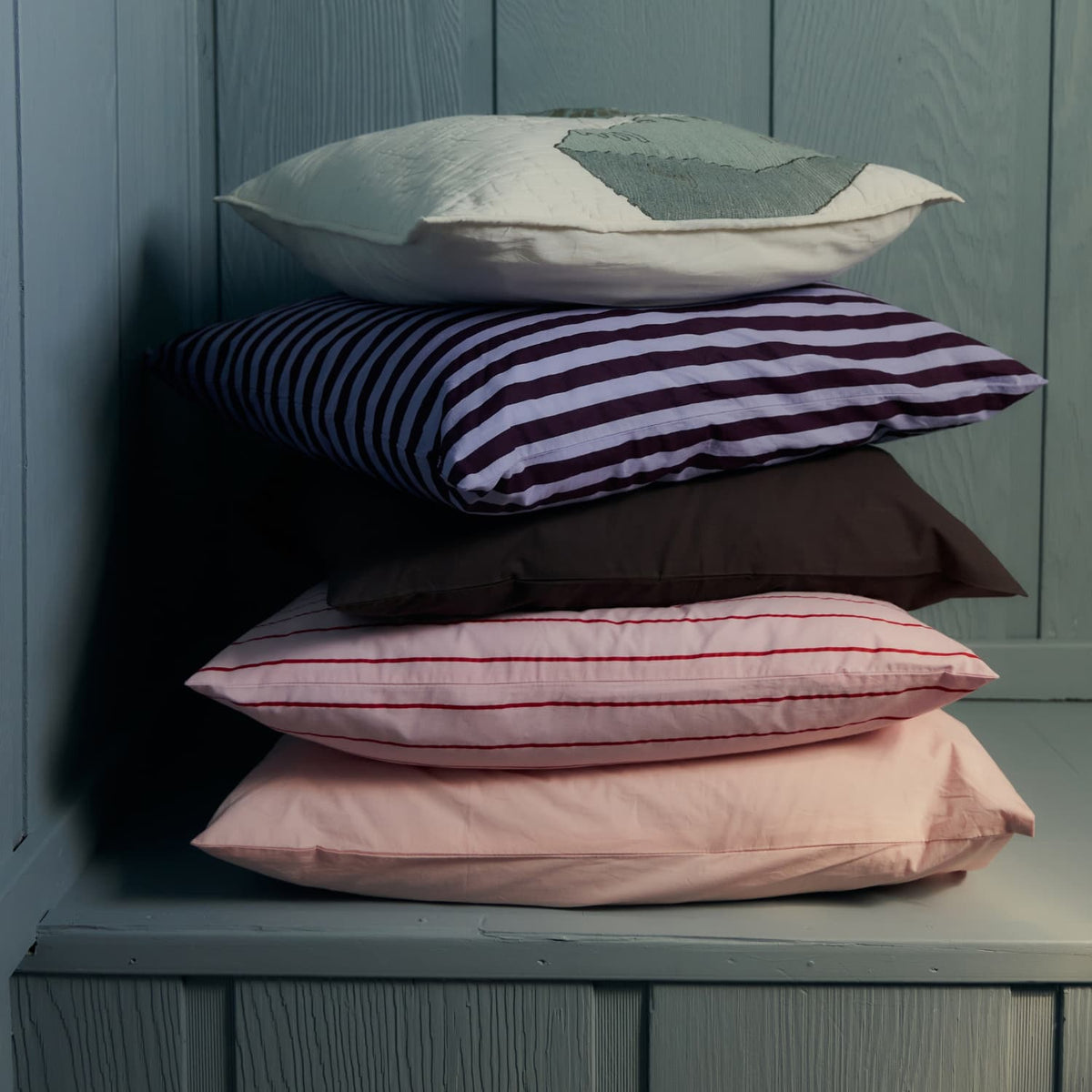 Sengesett Percale Wine & Lavender Blue