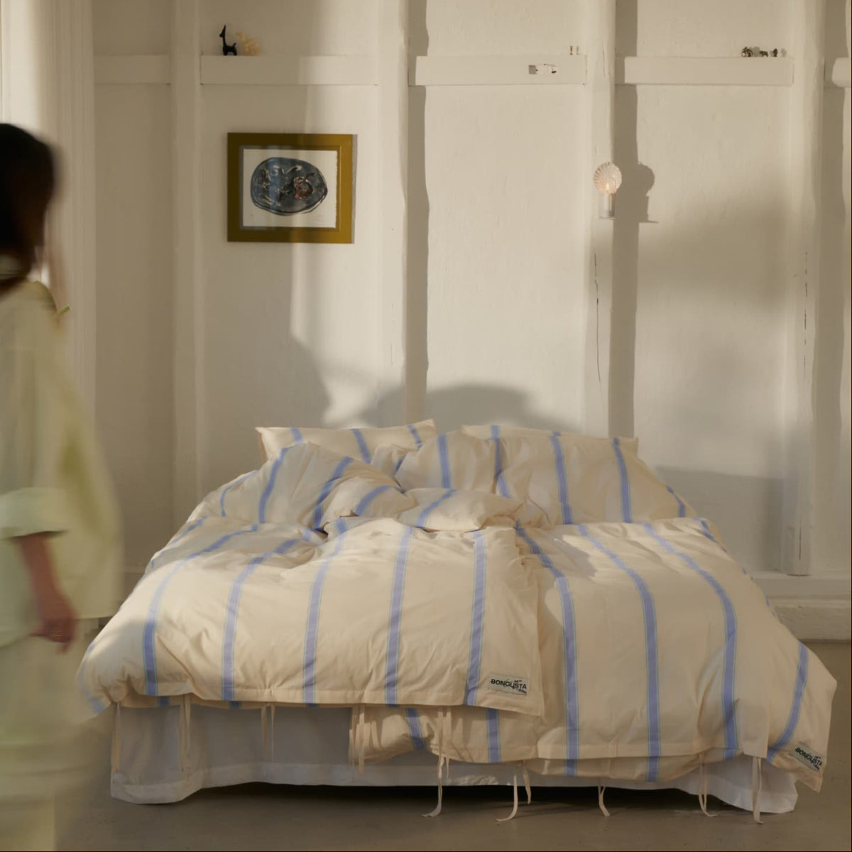 Sengesett Percale Ivory, Lavender & Mint