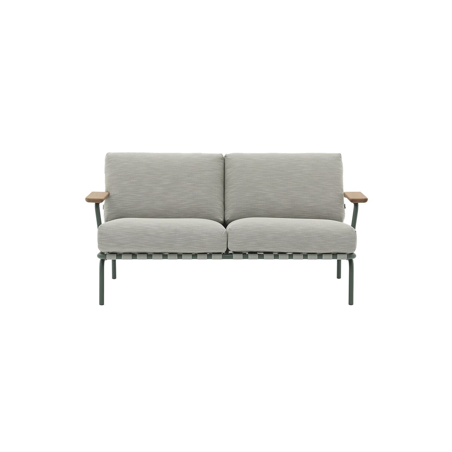 Settle Sofa / 2-Seater - Ribbed Weave 2/Dark Green - Hovedbilde