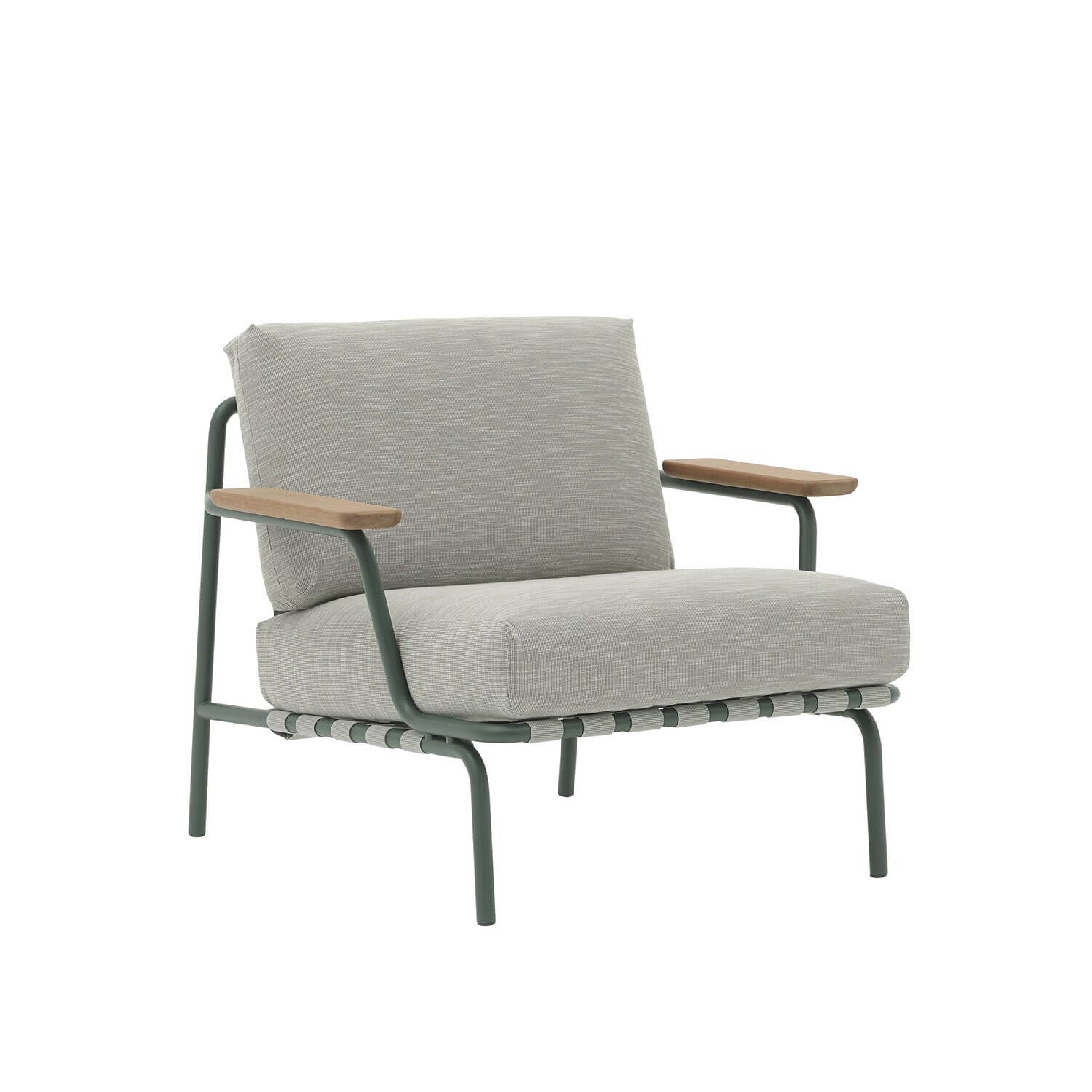Settle Lounge Chair - Ribbed Weave 2/Dark Green - Hovedbilde