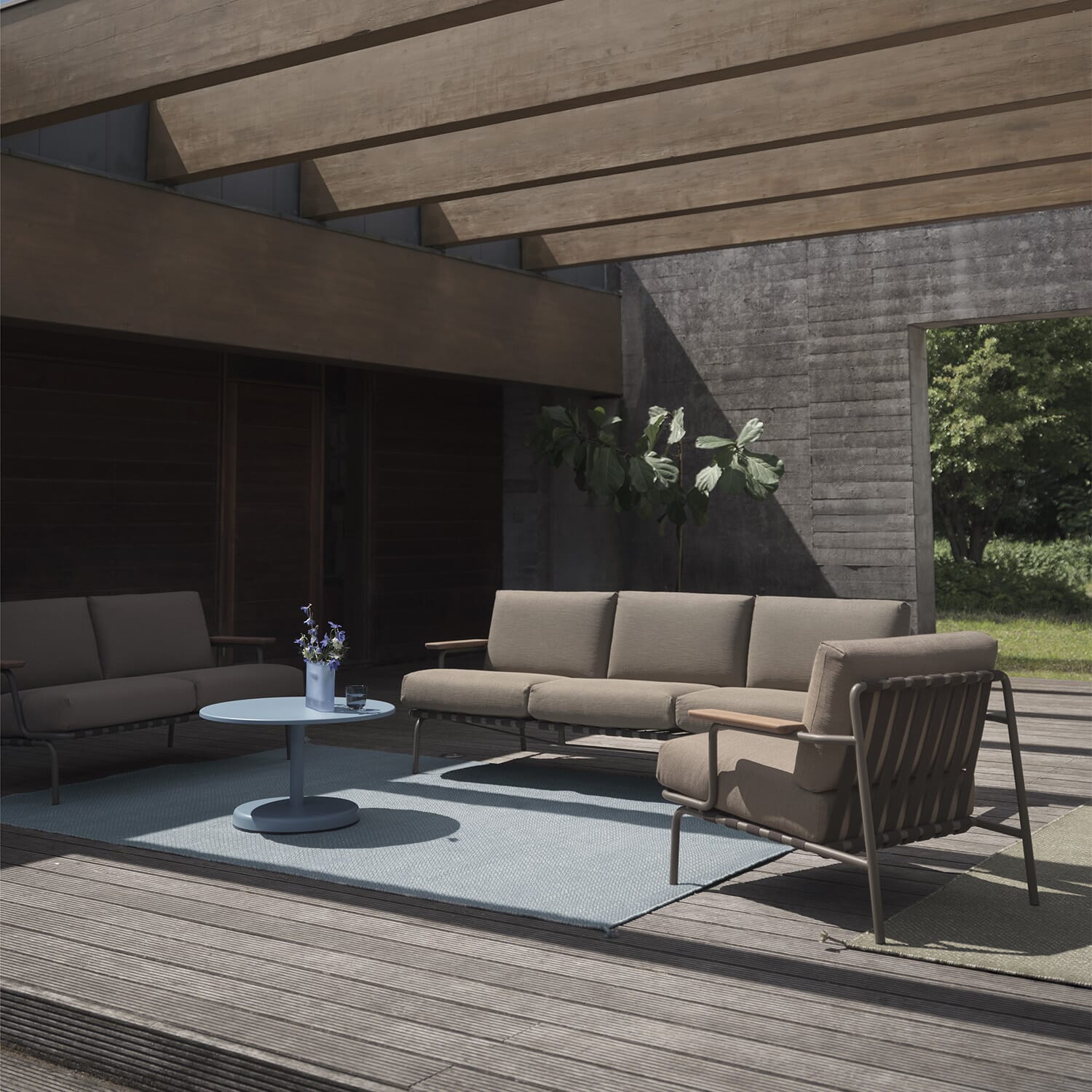 Settle Sofa / 3-Seater - Ribbed Weave 5/Taupe - Bilde 3