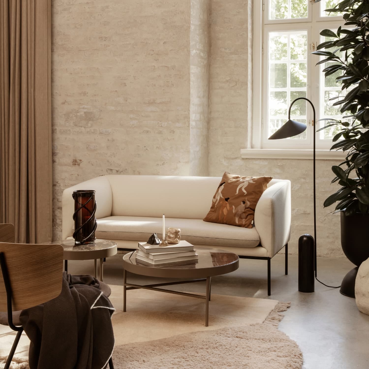 Sofa Pasadena 2-seter Sand/Svart
