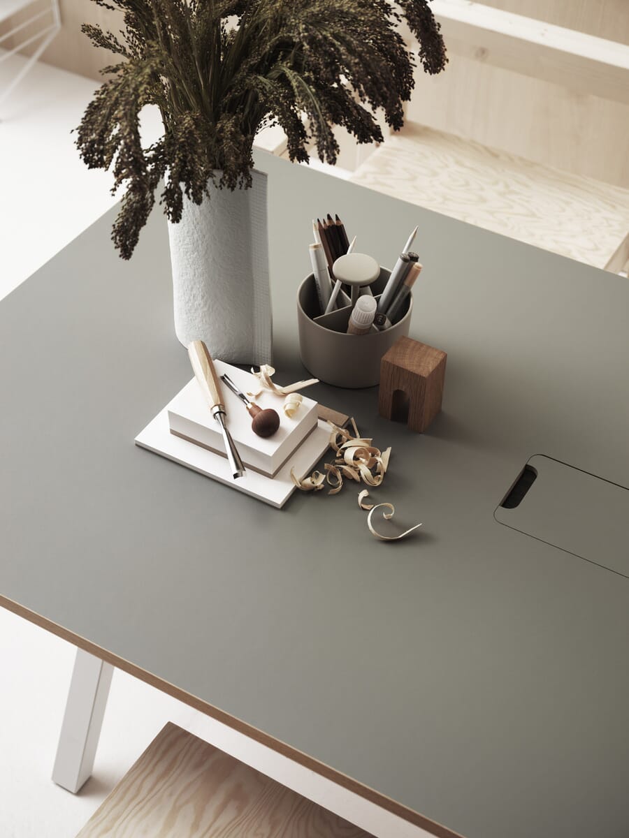 Skrivebord Works Hvit Ramme - Bilde 9