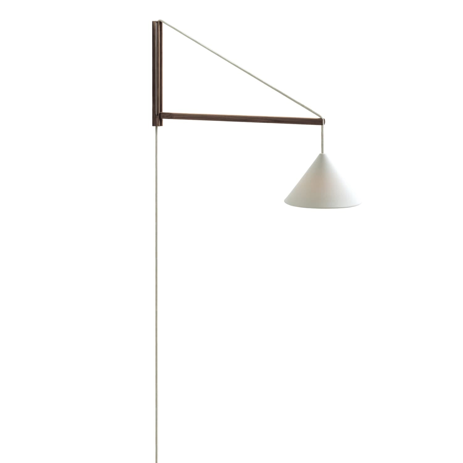 Suspended Vegglampe Røkt Eik/Hvit