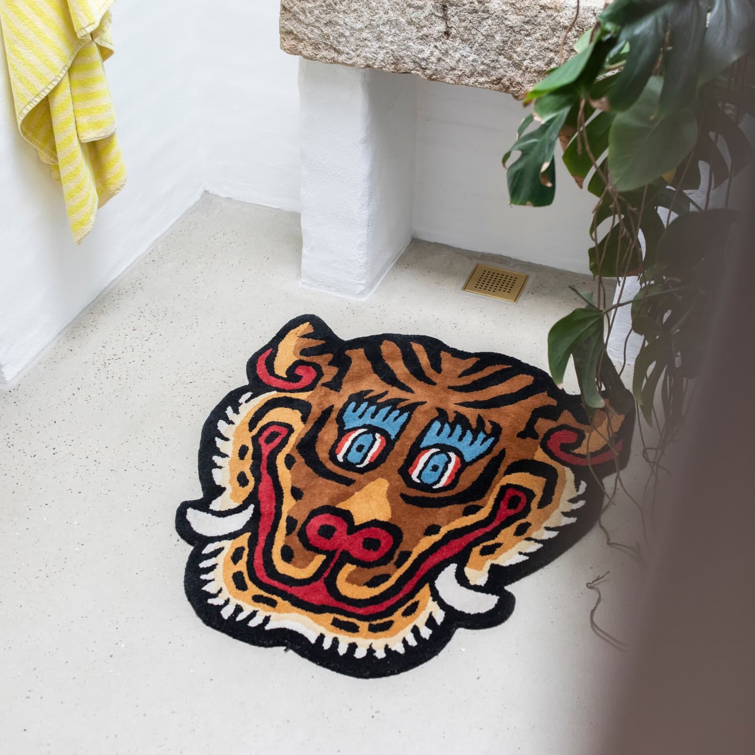 Tiger Face Gulvteppe 100x92cm - Hovedbilde