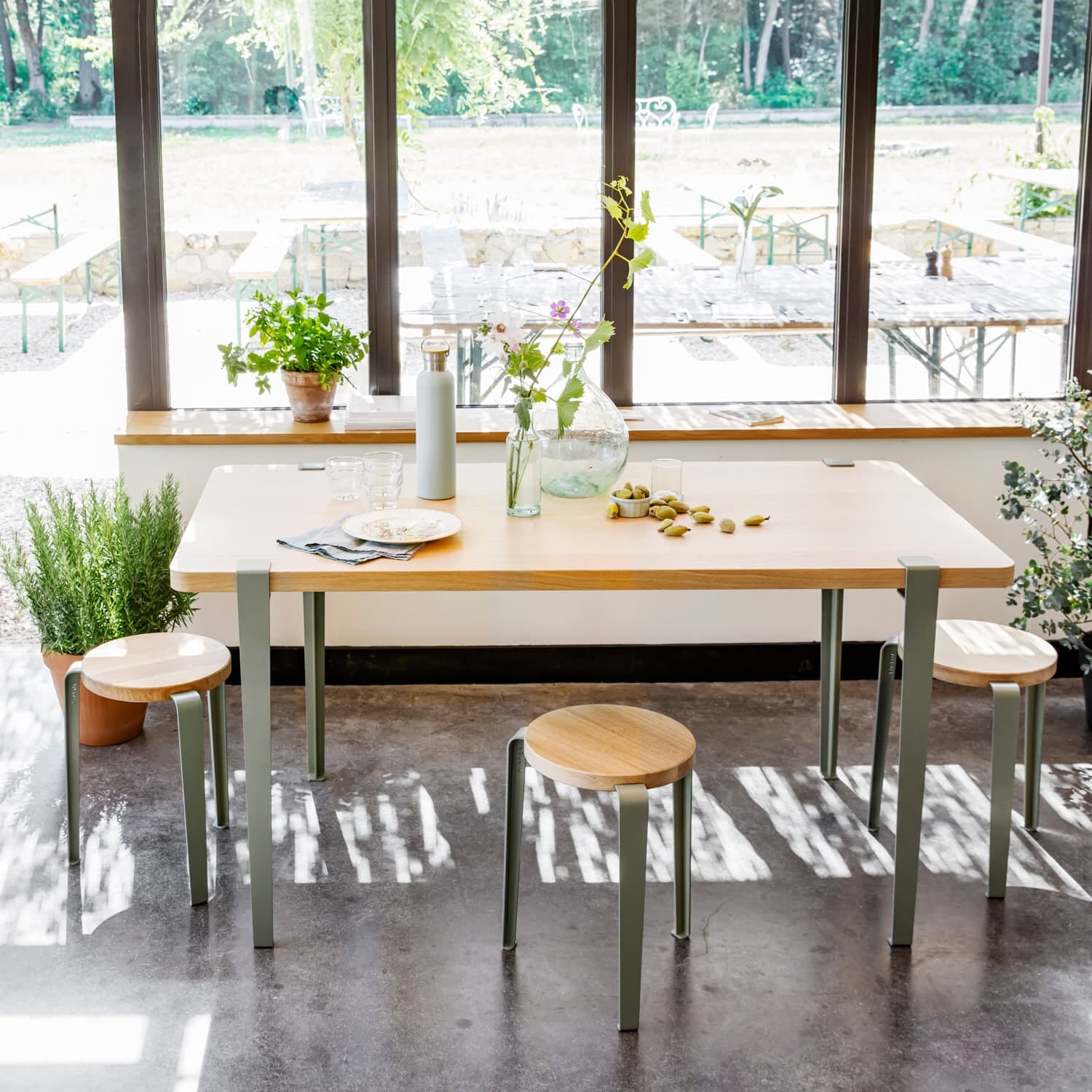 Stol Lou Oak/Eucalyptus Grey - Bilde 4