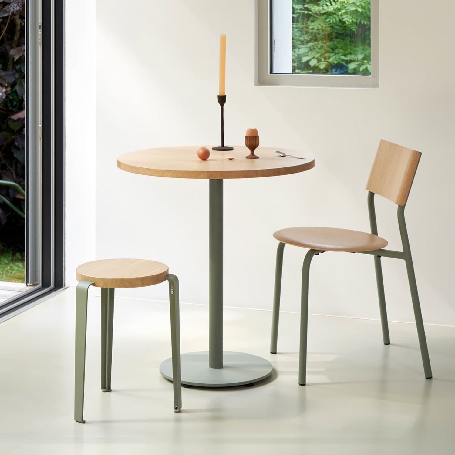 Stol Lou Oak/Eucalyptus Grey - Bilde 3