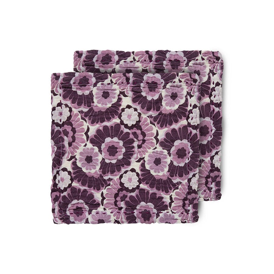2 stk | Tøyserviett Floral Burgundy - Hovedbilde