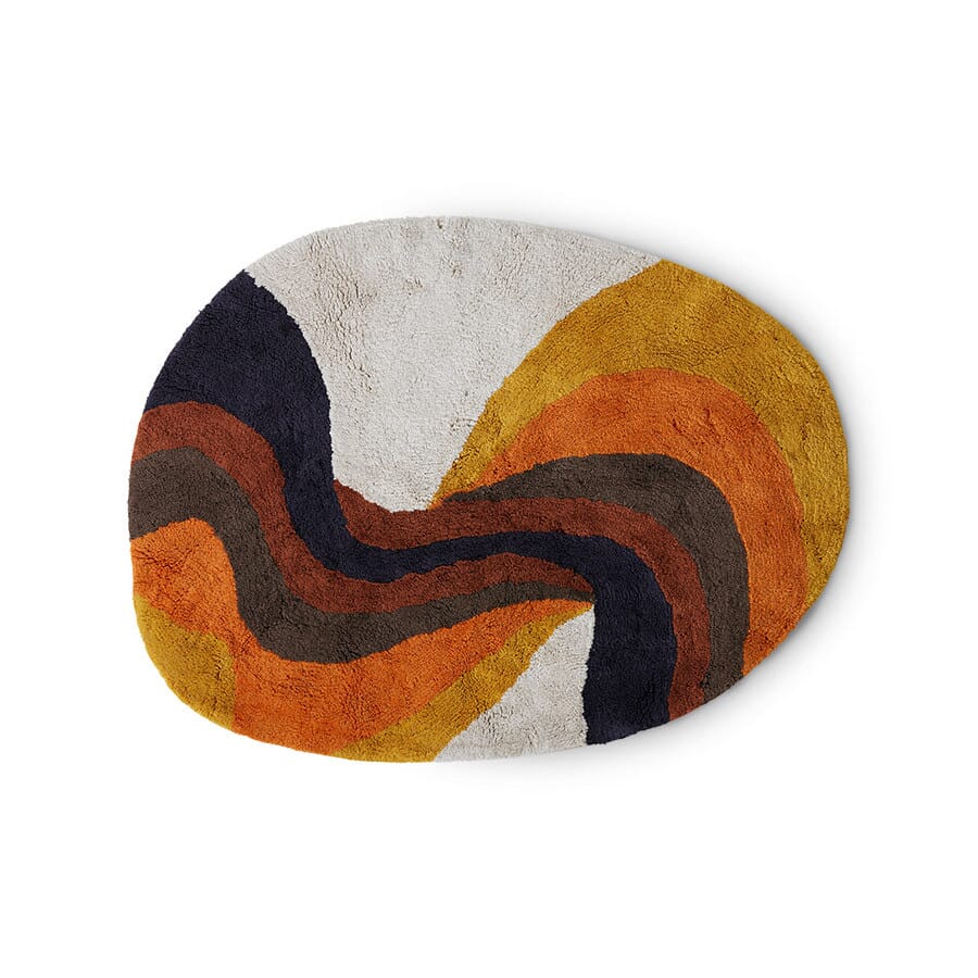 Badematte Retro Swirl 90x120 - Hovedbilde