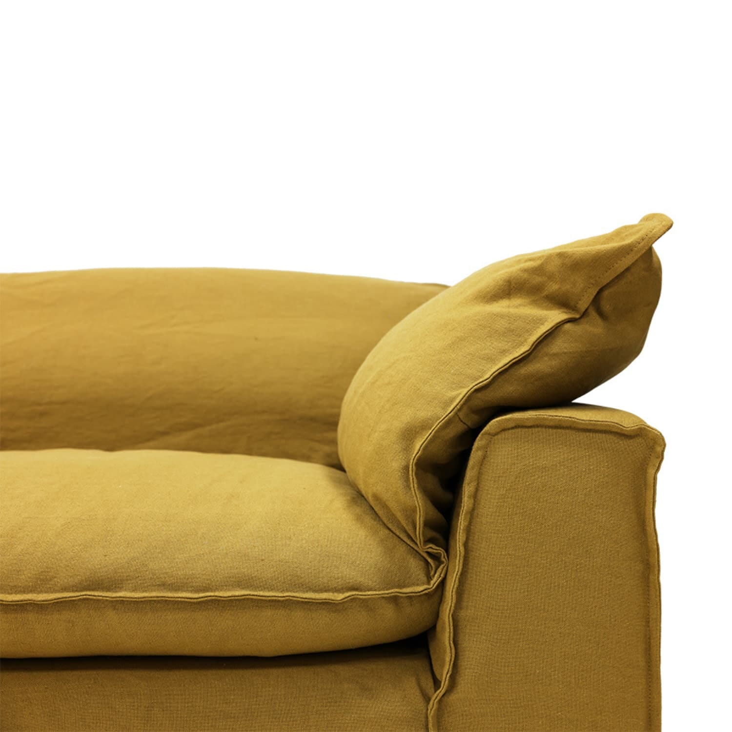 Nomad couch: 244cm, linen, burnt ochre - Bilde 3