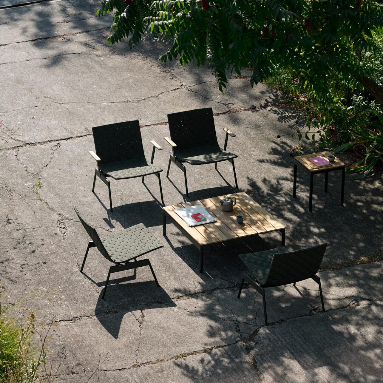 Ville Outdoor Coffee Table AV50 Warm Black frame Teak - Bilde 2