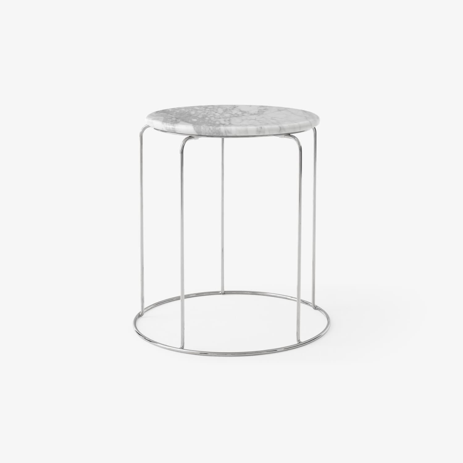 Marmortopp Bianco Carrara til Wire VP11 Stol