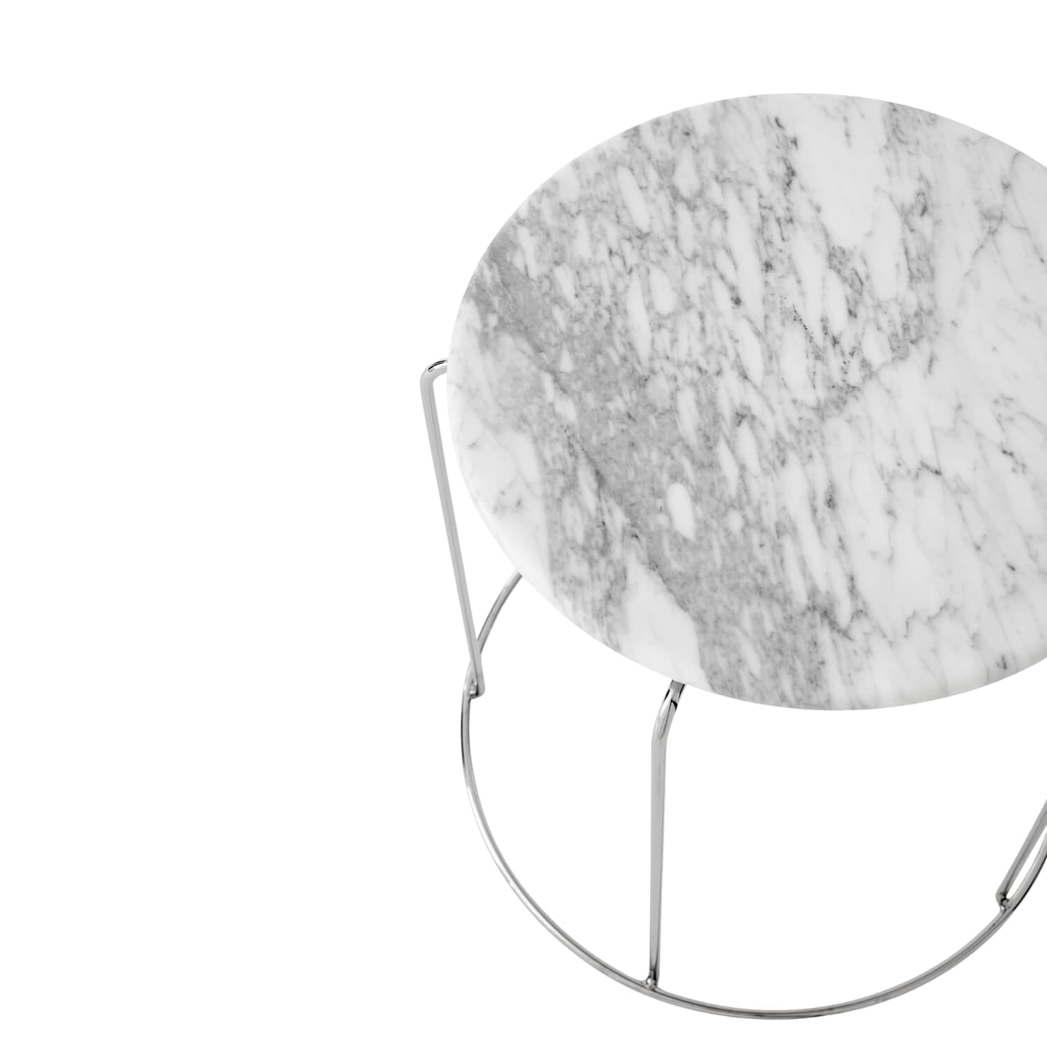 Marmortopp Bianco Carrara til Wire VP11 Stol