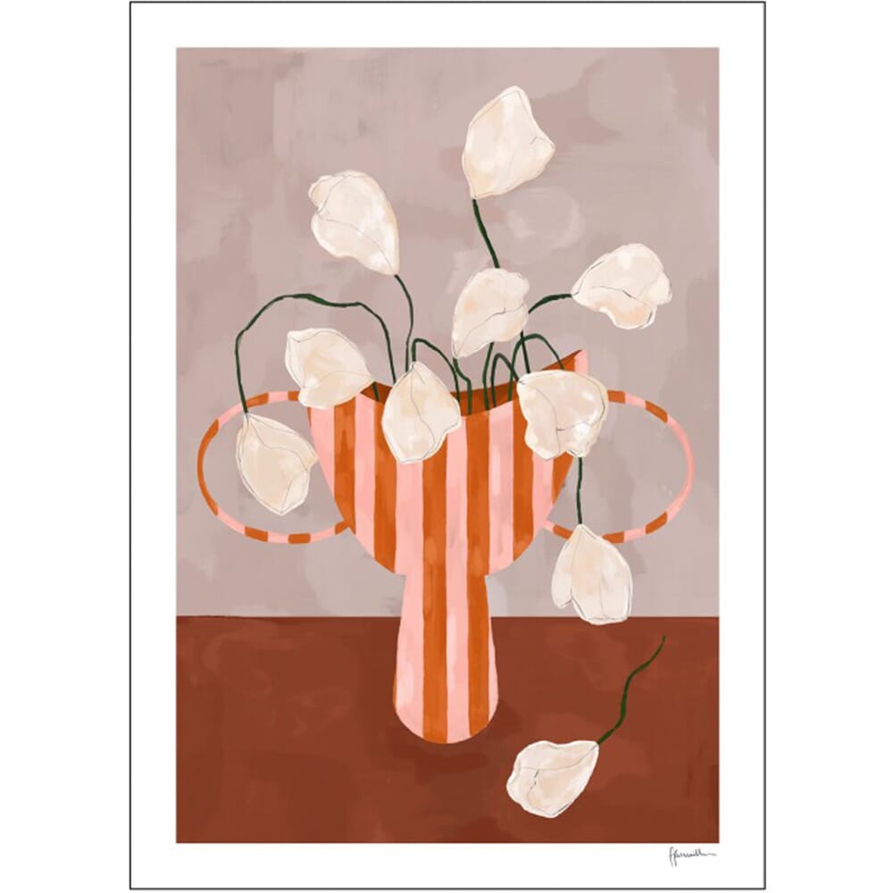 Poster White Flowers A4 - Hovedbilde