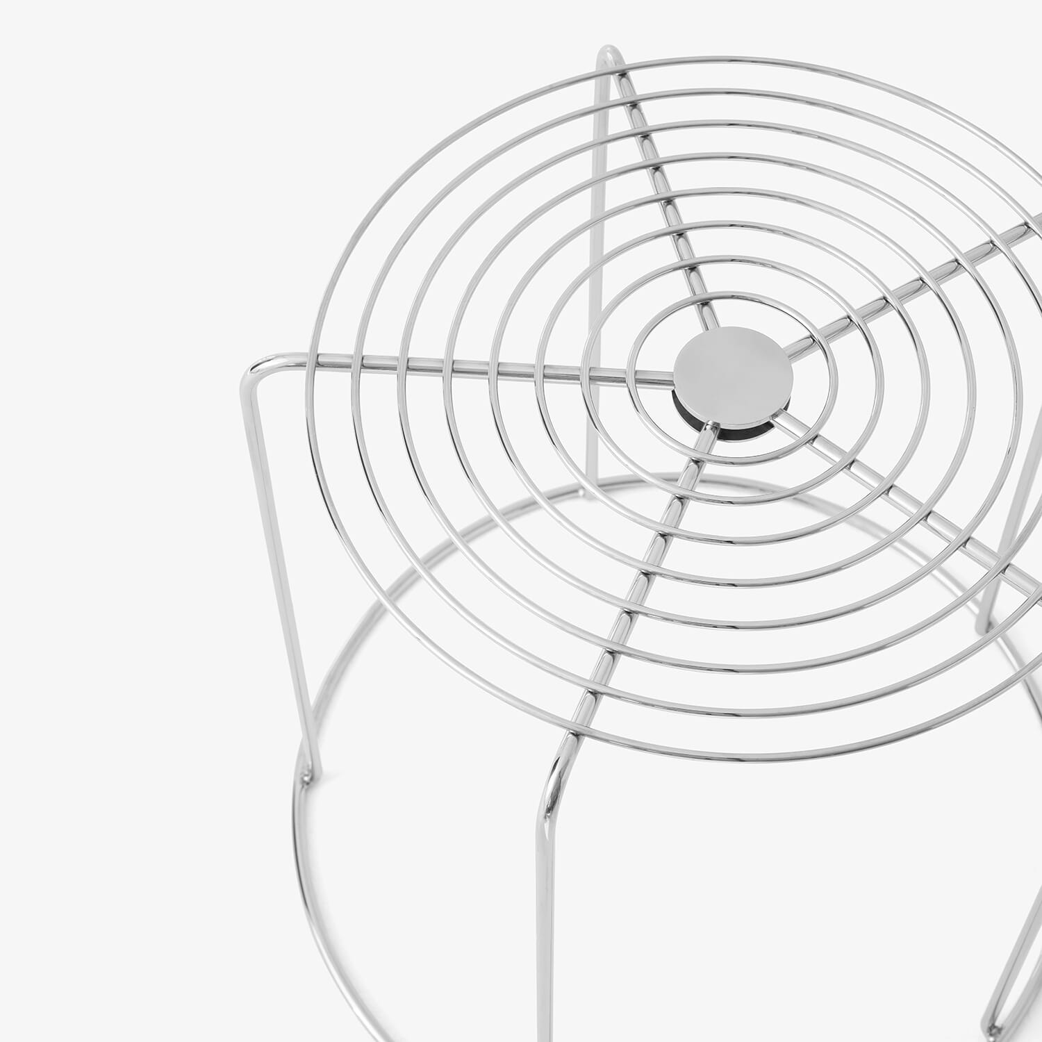 Wire Stool VP11 med stålstruktur vist ovenfra