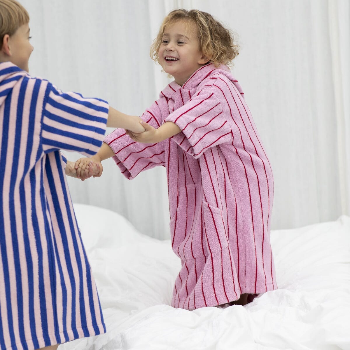 Badehåndkle Poncho Kids Pristine & Neon Yellow