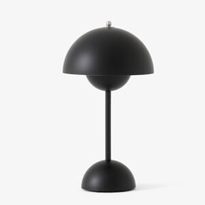 Flowerpot VP9 Oppladbar Lampe Matt Svart