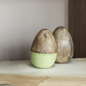 Påskeegg Stående Green/Wood