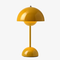 Flowerpot VP9 Oppladbar Lampe Mustard