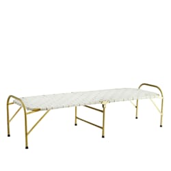 Sammenleggbar Daybed Off White/Brass