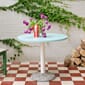 Ceramic Table dia90xH74 light mint tabletop cream white tube concrete base_Sobremesa Stripe Vase S red.jpg