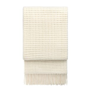 Alpakkapledd Basket Off white