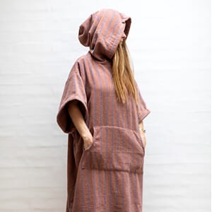 Badehåndkle Poncho Camel/Marine