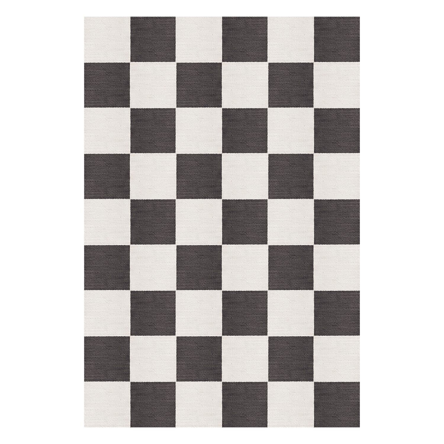 Bilde av Layered - Layered Gulvteppe Chess Black And White - Lunehjem.no - Interiør På Nett